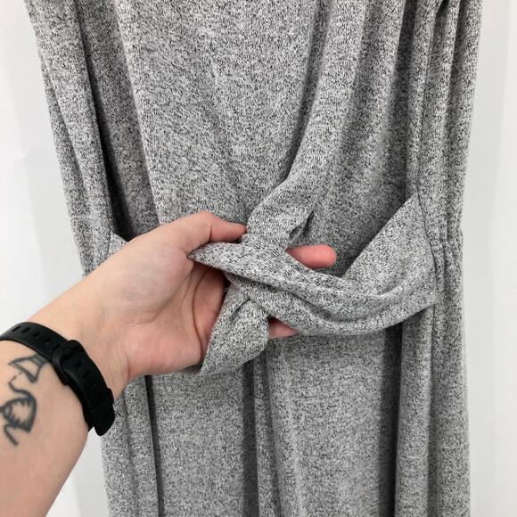 Banana Republic Light Gray Sleeveless Twist Front Knit Crop Wide Leg Jumpsuit - Picture 5 of 9